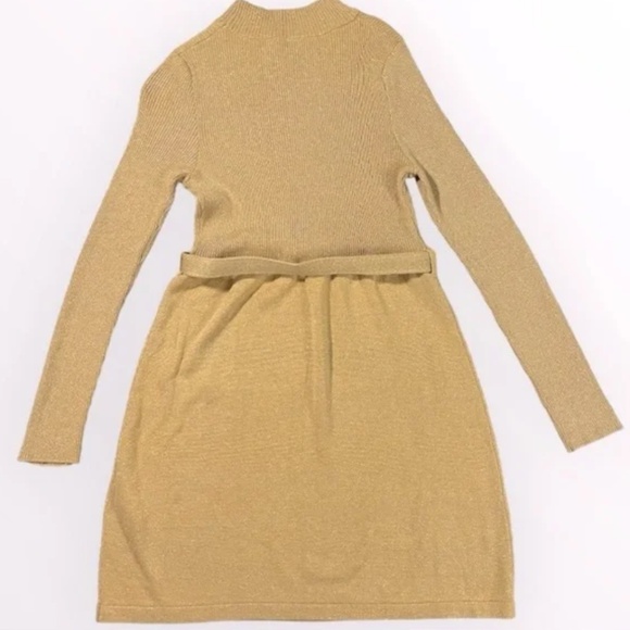 NWT Free People French Girl  Mini Dress Gold Cream Small - Picture 6 of 9